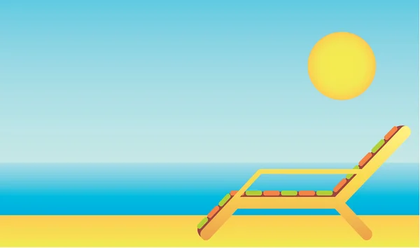 Шезлонги на пляже — стоковый вектор