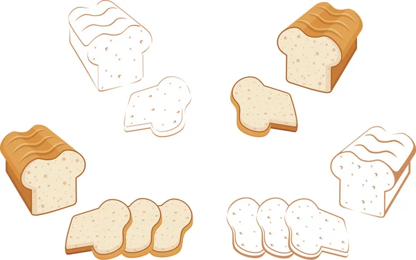 Set of bread — Stock Vector