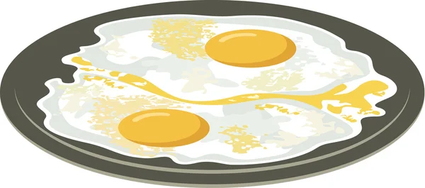 Telur goreng - Stok Vektor