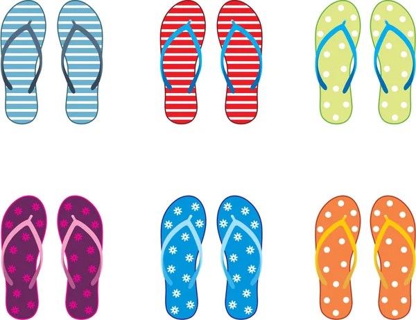 Beach slippers — Stock Vector