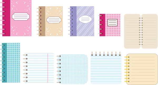 纸质笔记本。日记. — 图库矢量图片