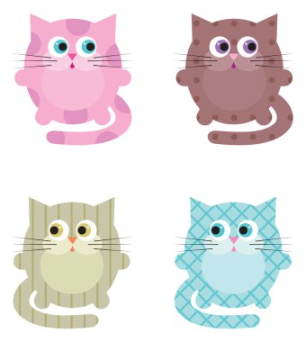 Cartoon cats clipart