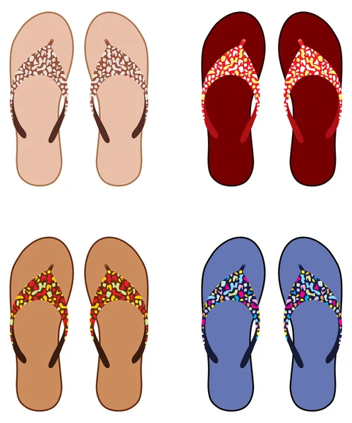 Strand slippers — Stockvector