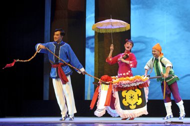 Çince Geleneksel opera oyuncuları tiyatro kostüm