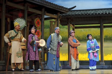 Çince Geleneksel opera oyuncuları tiyatro kostüm