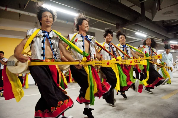 stock image Chinese ethnic dancers