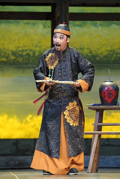 Chinese traditional opera actor with theatrical costume