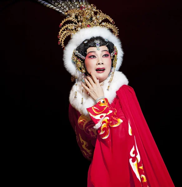 Pretty chinese opera actress with traditional costume — Zdjęcie stockowe