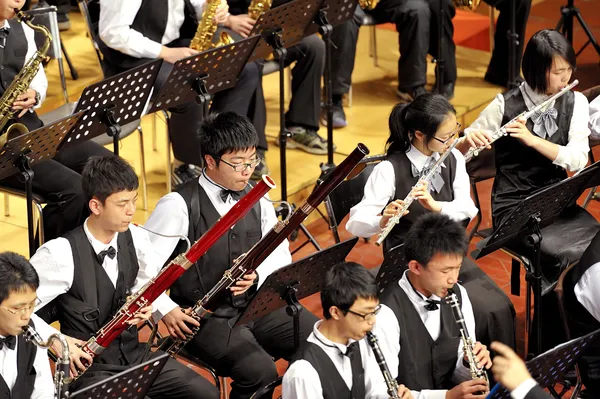 Studente banda sinfonica — Foto Stock
