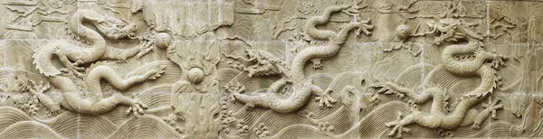 Chinese traditional dragon's relief — Stock Photo, Image