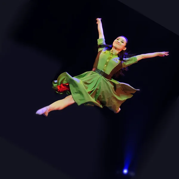 stock image Jumping dancing girl