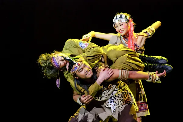 Chiński folk dance — Zdjęcie stockowe