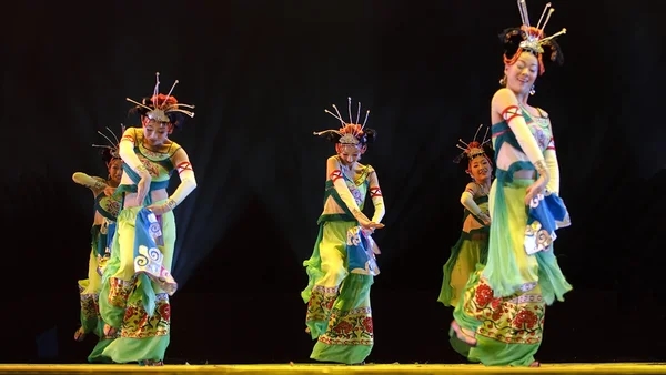 stock image Chinese Yi ethnic dancers