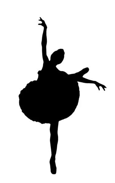 Sylwetka baleriny — Zdjęcie stockowe