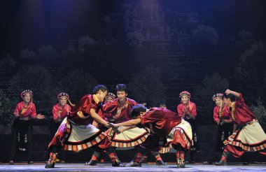 Tibet etnik dansçılar
