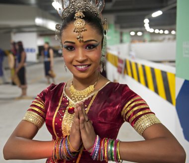 Sri Lankan traditional dancer clipart