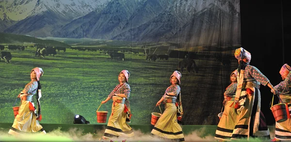 Тибетський етнічних танцюристів — стокове фото