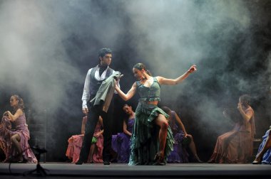 The Spanish Flamenco Dancers clipart