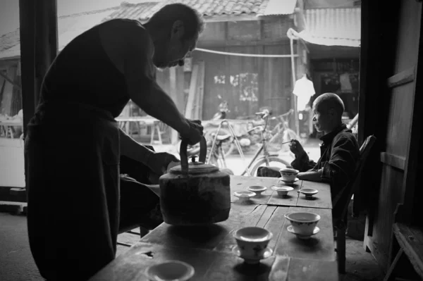 Çin'in eski çayevinde — Stok fotoğraf
