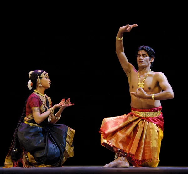 Indyjski kalakshetra tancerzy — Zdjęcie stockowe