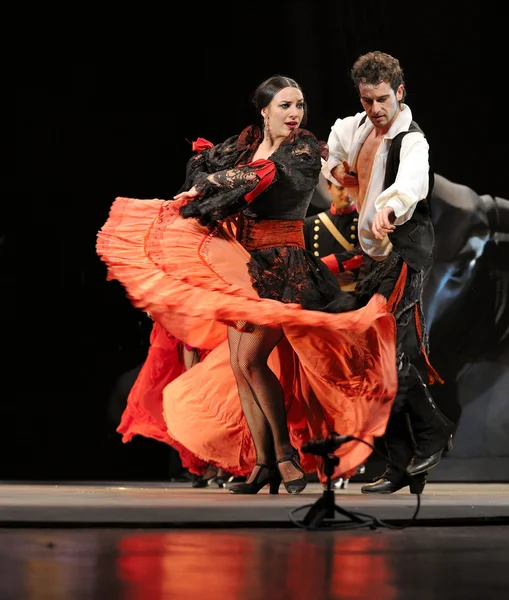 Os dançarinos espanhóis do Flamenco — Fotografia de Stock