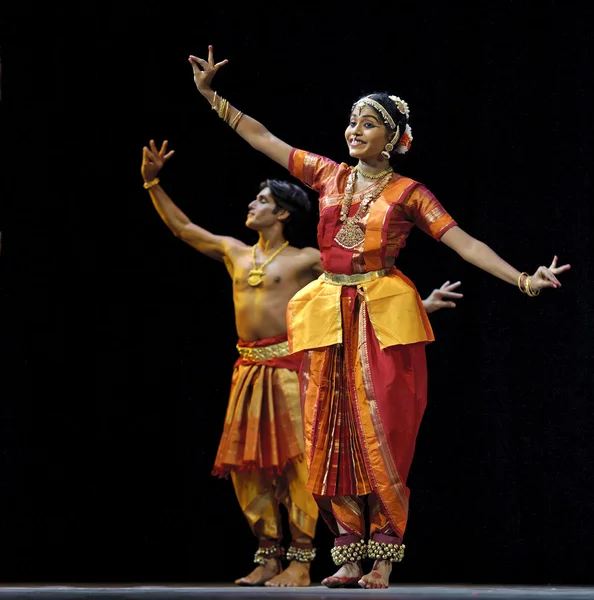 印度 kalakshetra 舞者 — 图库照片