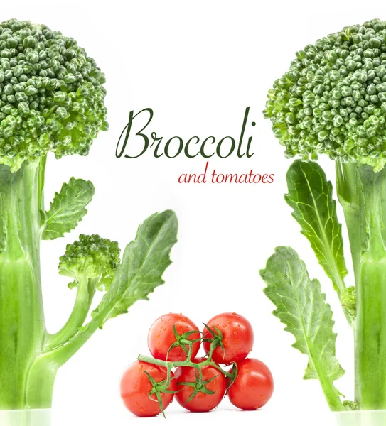 Brokuły i pomidory — Zdjęcie stockowe