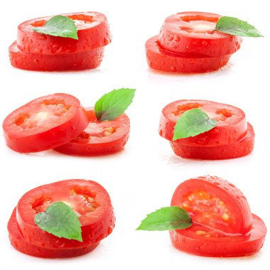 Tomato slices clipart