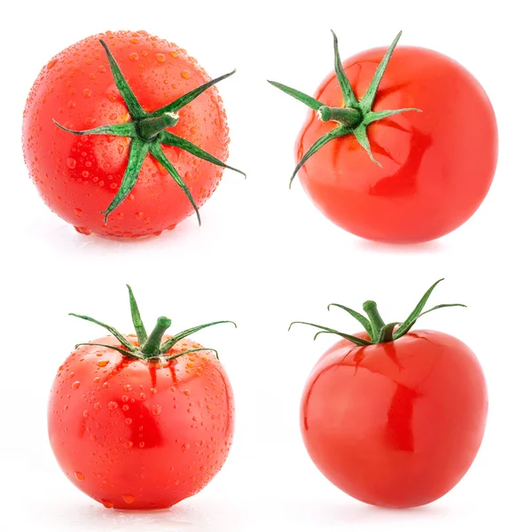 Recogida de tomates con gotas de agua — Foto de Stock