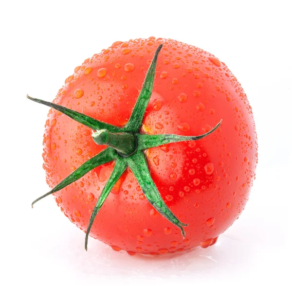 Pomodoro con gocce d'acqua — Foto Stock