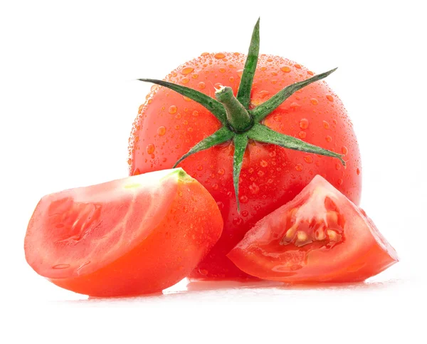 Pomodoro con gocce d'acqua — Foto Stock
