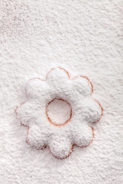 Cookie-uri acoperite cu zahăr pudră — Fotografie, imagine de stoc