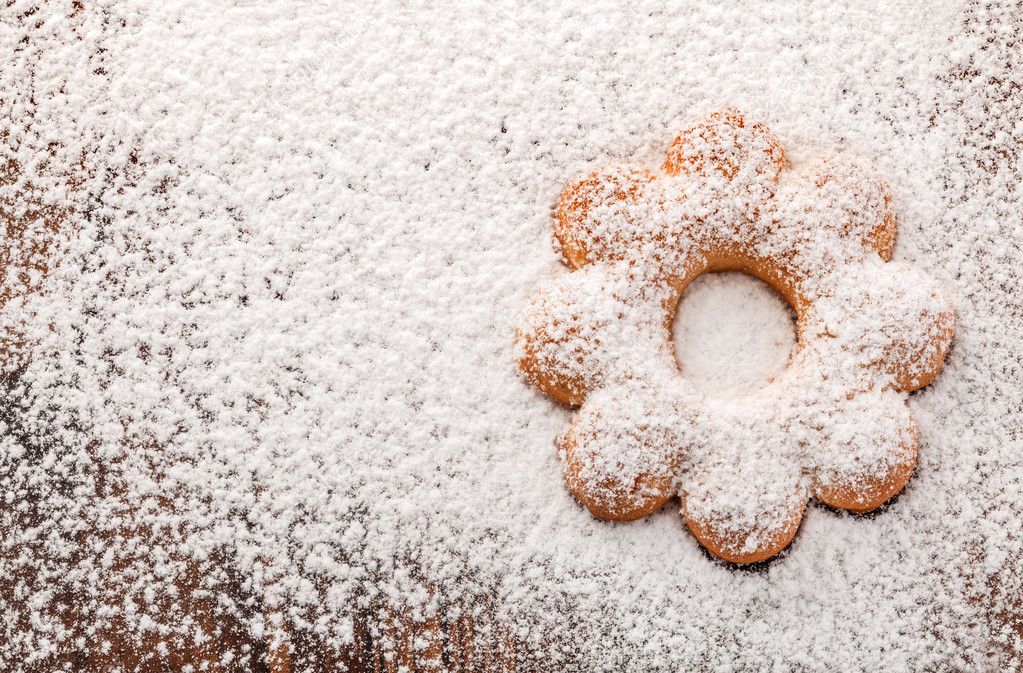 Cookies covered powdered sugar