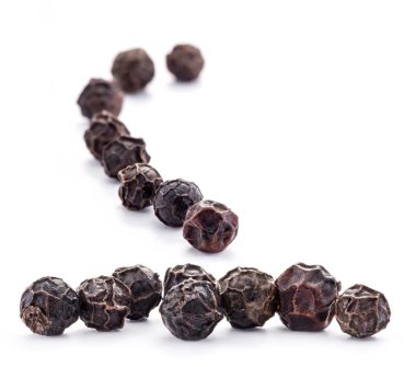 Black peppercorns, macro clipart