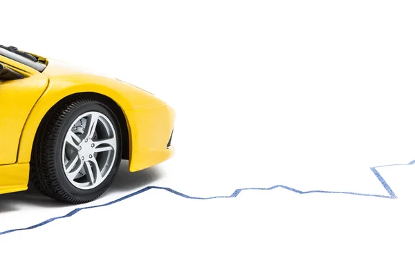 Car and graph — Stock Photo, Image