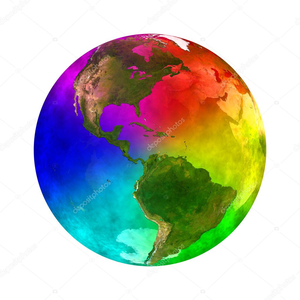 Rainbow and beauty planet Earth - America Stock Photo by ©deosum 10955783