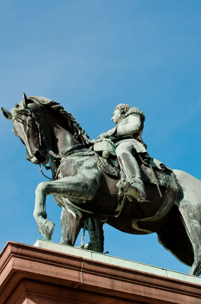 Carl johan Kral heykeli — Stok fotoğraf