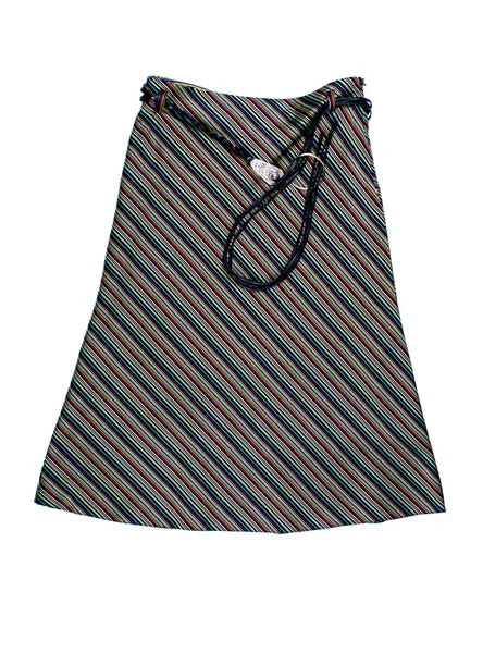 Falda de mujer a rayas con tanga — Foto de Stock