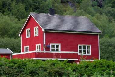 Typical Norwegian house clipart