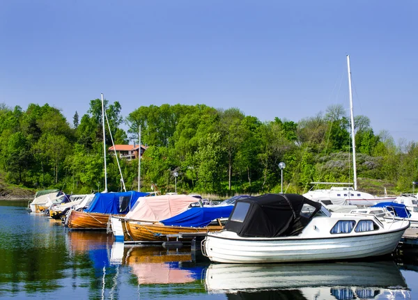 Boats in the harbor — Stock Photo, Image