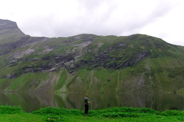 Pêche en montagne Norvège — Photo