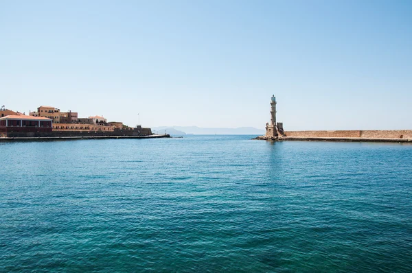 Latarnia morska w chania, Grecja — Zdjęcie stockowe