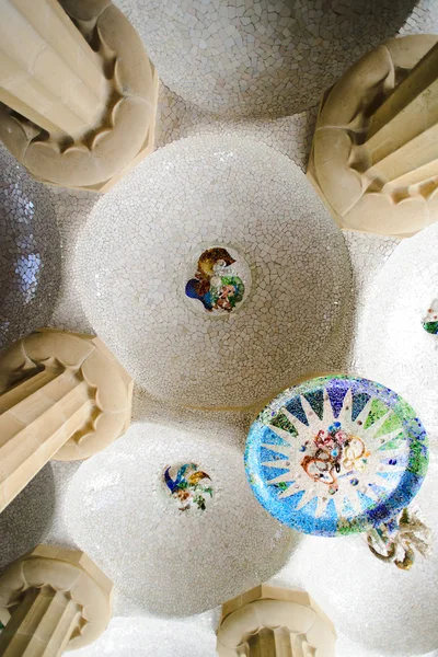 Ceiling at park guell — Stock Photo, Image