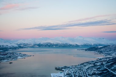 Tromso sunset clipart