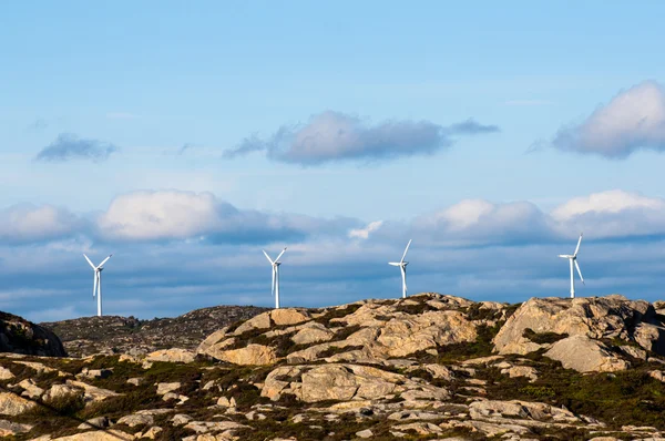 Four wind turbines — Stock Photo, Image