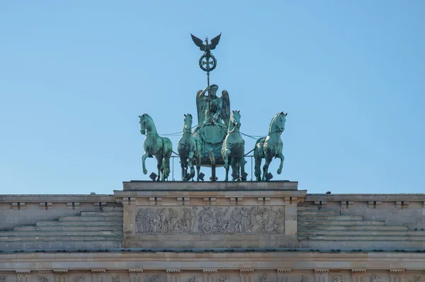 Kvadriga na braniborské bráně v Berlíně — Stock fotografie