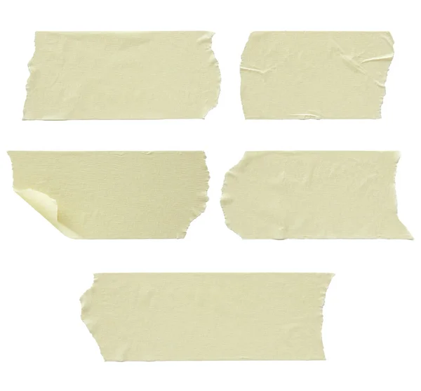 Set di nastro adesivo strappato isolato su bianco — Foto Stock