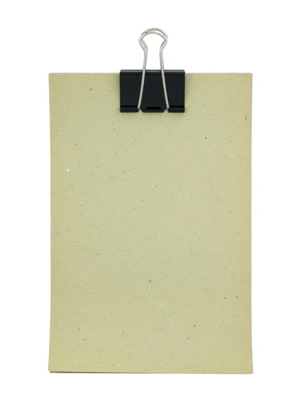 Üres papír vágólap elszigetelt fehér — Stock Fotó