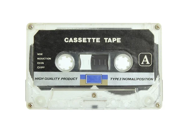 Cassette isolée sur blanc avec chemin de coupure — Photo