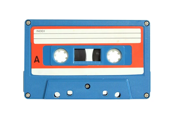Cassette tape isolated on white with clipping path — Stock Photo, Image
